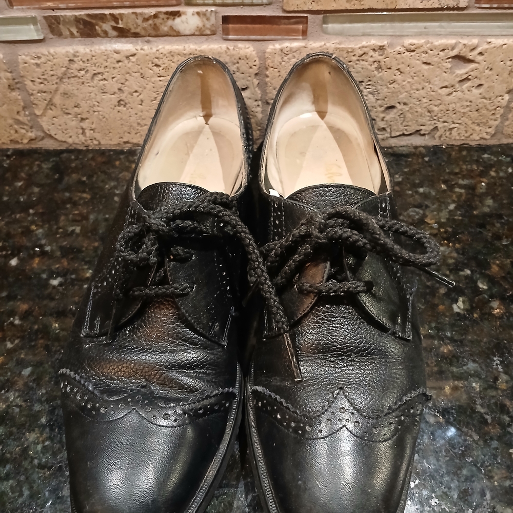 Classic Black Leather  Dress Shoes